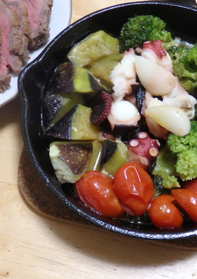 野菜とタコのアヒージョ-レシピのメイン写真