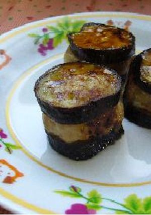 なすのジューシーひき肉はさみ焼き-レシピのメイン写真