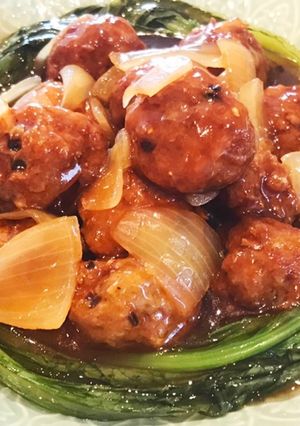 肉団子の甘酢餡かけ-レシピのメイン写真
