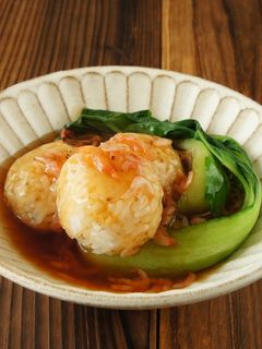 焼きおむすびの海老あんかけごはん-レシピのメイン写真
