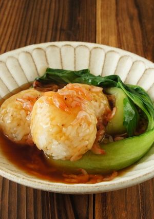 焼きおむすびの海老あんかけごはん-レシピのメイン写真