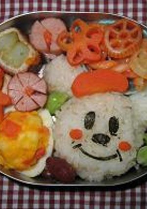 スノーマンミッキー　のお弁当　クリスマス-レシピのメイン写真