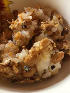 納豆と人参オムレツのまぜご飯-レシピのメイン写真