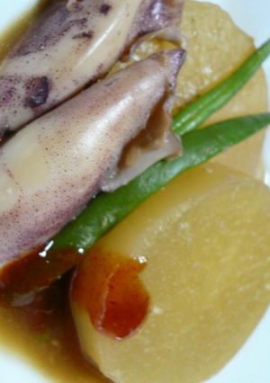 花いかと大根の煮込み✿味噌風味-レシピのメイン写真
