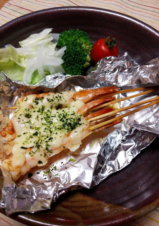 ぷりぷり♪えびのマヨチーズ串♥-レシピのメイン写真