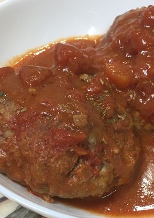 糖質オフで本格食感！煮込みハンバーグ-レシピのメイン写真