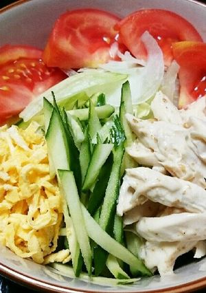 糖質オフ レタスでかさ増しヘルシー冷麺！-レシピのメイン写真
