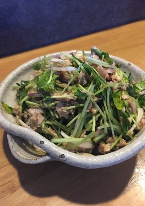 胡麻油香る みつばと漬けのサラダ風-レシピのメイン写真