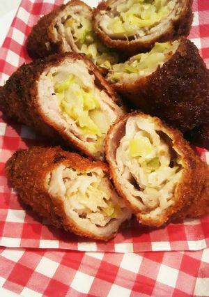 キャベツと玉葱のマヨチー豚バラ三角揚げ☆-レシピのメイン写真