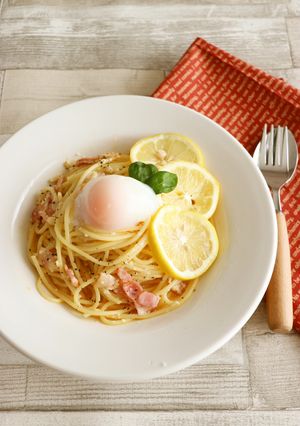 レモンカルボナーラ　温玉ver.-レシピのメイン写真