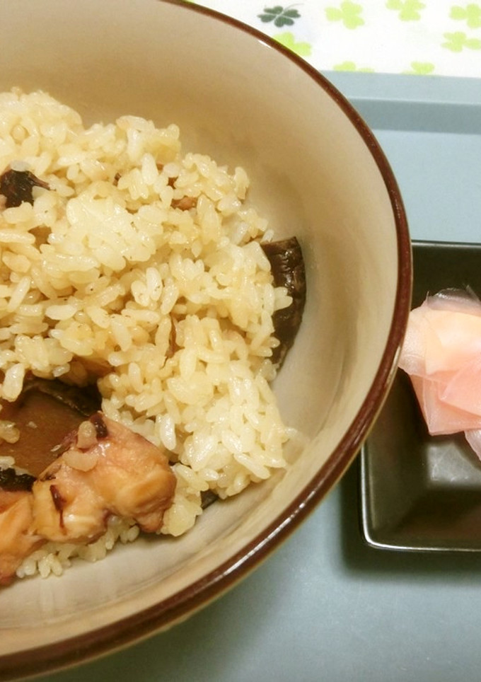 タコと干し椎茸の炊き込みご飯　-レシピのメイン写真