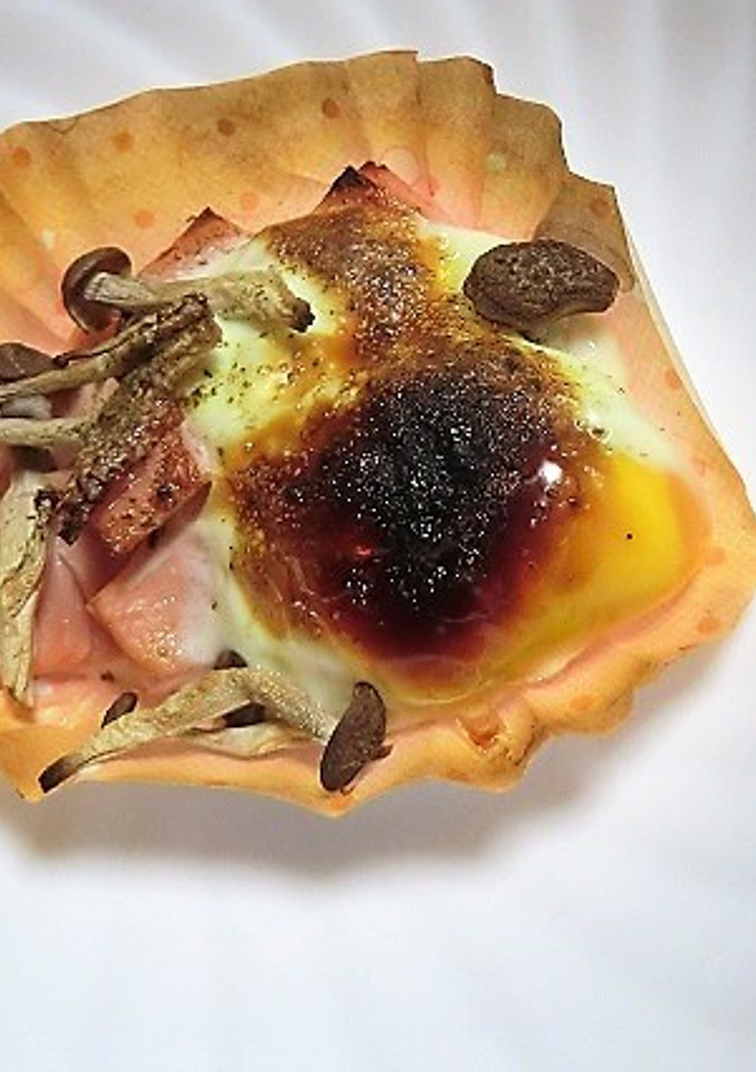 卵とハムとしめじのオーブントースター焼き-レシピのメイン写真
