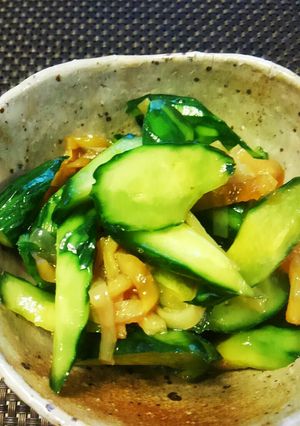 きゅうりと塩くらげの酢の物-レシピのメイン写真