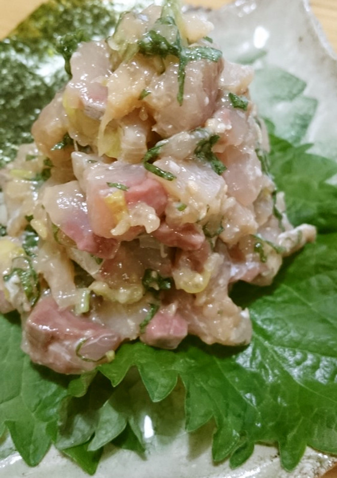 絶品漁師飯♪和えて簡単ハマチのなめろう-レシピのメイン写真