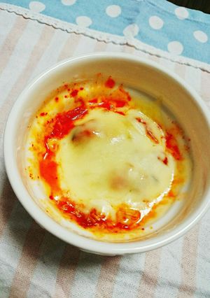 レンジで1分!キムチのチーズグラタン-レシピのメイン写真