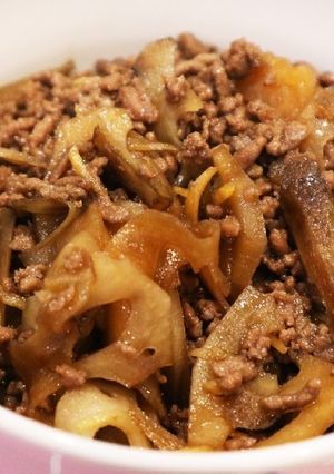 【雑誌掲載】常備菜♪根菜の生姜そぼろ-レシピのメイン写真