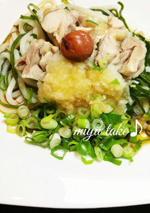 さっぱり冷やし♪梅鶏おろし切り昆布うどん-レシピのメイン写真