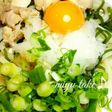 冷やし♪月見鶏おろしの切り昆布うどん