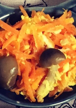 簡単節約 にんじんと卵の味噌炒め-レシピのメイン写真