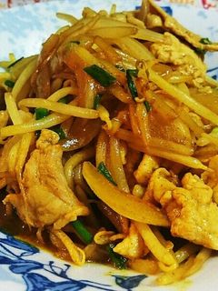 ☆簡単☆豚肉ともやし新玉のカレー炒め-レシピのメイン写真