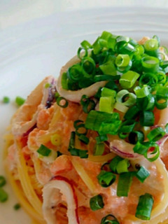 イカと明太子のクリームパスタ-レシピのメイン写真