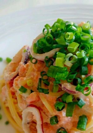 イカと明太子のクリームパスタ-レシピのメイン写真