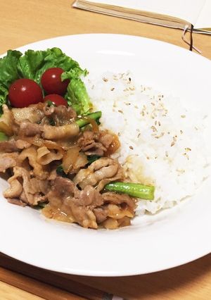 ごま香る♡生姜焼き丼-レシピのメイン写真