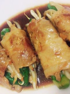 もやしとオクラの豚肉巻き-レシピのメイン写真