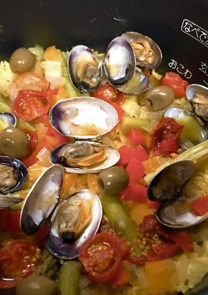 パエリヤを炊飯器で作る-レシピのメイン写真