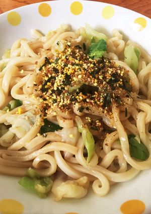 再現！のりたま焼きうどん-レシピのメイン写真