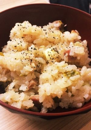 アスパラベーコンな炊き込みご飯-レシピのメイン写真