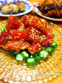 簡単おつまみ★マグロとオクラの塩ユッケ-レシピのメイン写真