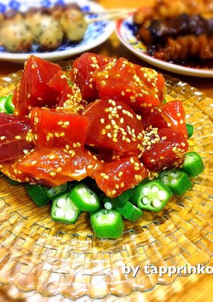 簡単おつまみ★マグロとオクラの塩ユッケ-レシピのメイン写真