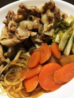 麺つゆで簡単豚すき焼き!-レシピのメイン写真