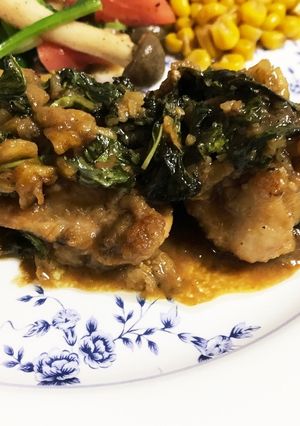 鶏胸肉ソテーくるみとバジルソース-レシピのメイン写真