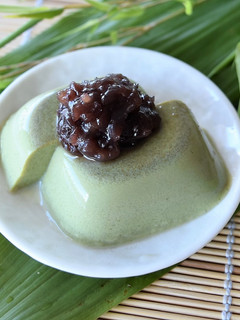 抹茶きな粉ミルク寒天の小豆添え-レシピのメイン写真