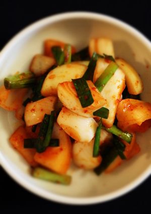 玉ねぎキムチ（양파김치梅シロップ入り）-レシピのメイン写真