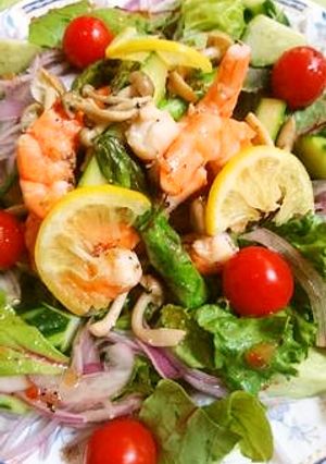 エビと野菜のさっぱり炒めサラダ-レシピのメイン写真