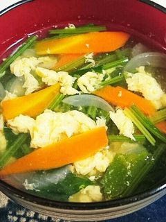 ほうれん草とにんじんの和風スープ-レシピのメイン写真