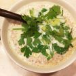 おから入りそぼろで、台湾風豆乳スープ
