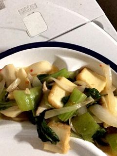 チンゲン菜と厚揚げのチリソース炒め-レシピのメイン写真