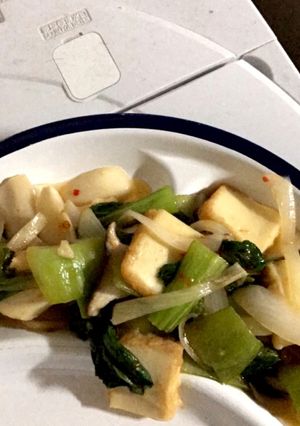チンゲン菜と厚揚げのチリソース炒め-レシピのメイン写真
