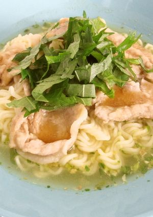 甘辛豚肉のせ冷やし塩ラーメン-レシピのメイン写真