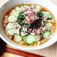 さば缶ときゅうりで☆冷や汁ラーメン!