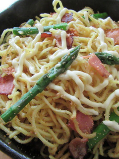 簡単!たらこマヨ焼きそば アスパラガスと-レシピのメイン写真