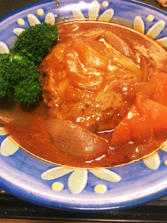 煮込みハンバーグ(豚ばら肉入り)-レシピのメイン写真