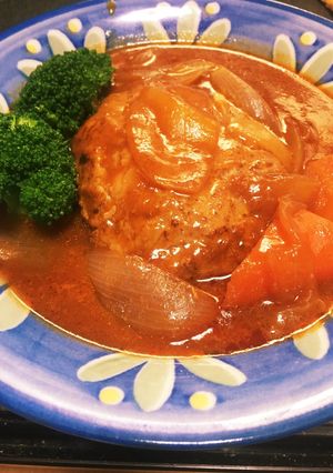 煮込みハンバーグ（豚ばら肉入り）-レシピのメイン写真