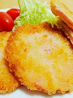 主な材料3つだけ☆簡単ハムカツ♪-レシピのメイン写真