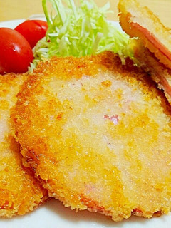 主な材料3つだけ☆簡単ハムカツ♪-レシピのメイン写真
