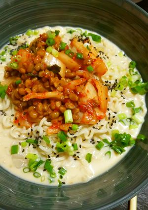 納豆キムチの豆乳ラーメン-レシピのメイン写真